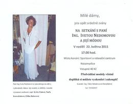 Setkání s paní ing. Ivanou Nedomovou a její módou